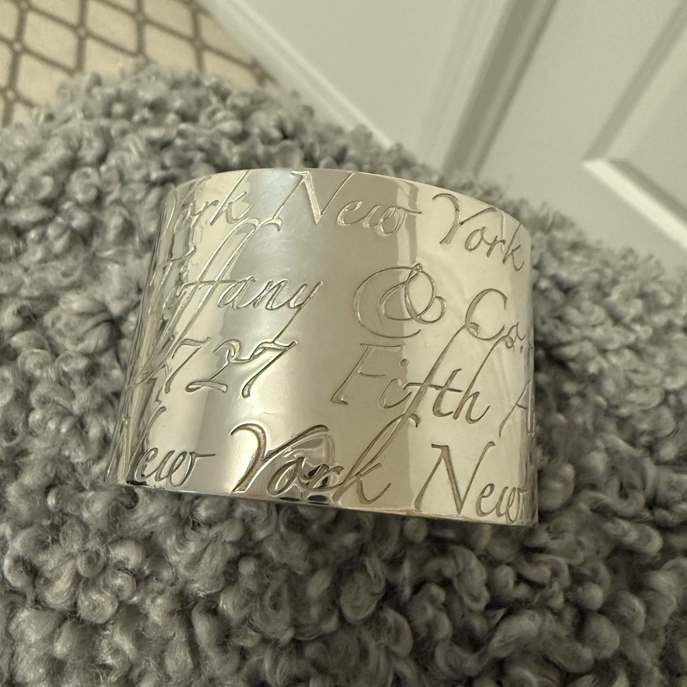 Tiffany & Co. Sterling Silver Love Notes Wide Cuff Bracelet | 727 Fifth - Picture 5 of 9